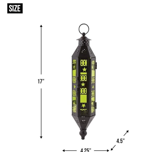 Moroccan Style Collection Serenity Hanging Lamp - Emerald - Picture 3 of 3